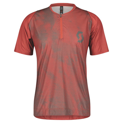 Camisa masculina Scott Trail Vertic zip mangas curtas